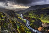 A river flows beneath the storm in Iceland Photo by Aleksandar Gospi xpost from rIsland 
