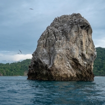 A rock formation off the coast of the Osa Peninsula Costa Rica 