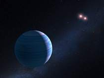 A Saturn-mass exoplanet orbits two red dwarf stars 
