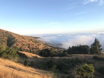 A sea of clouds Santa Catalina Island California 