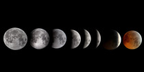 A sequence of the Total Lunar Eclipse from last weekend 