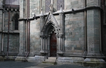 A side entrance to the Trondheim Cathedral Norway 