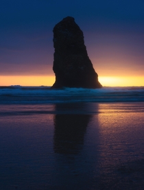 A simple shot of an extraordinary sunset at Cannon Beach Oregon 