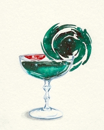 A sip of the cosmos artwork by Julia Mai Linna Maria