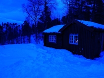 A small and dark cabin in a norwegian mountain Not as cold as it seems though