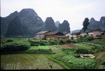 A small village outside Yangshuo China  by Willard Losinger 