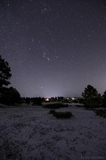 A snowy night in Colorado 