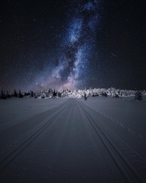A Snowy way Next to The Milky Way