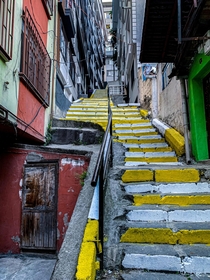 A staircase-street in Mecidiyeky stanbul