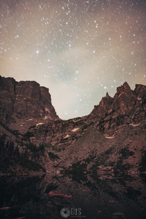 A starry night in Rocky Mountain National Park CO 
