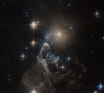 A strange dust cloud deep in space The little-known nebula IRAS  a lucky capture of Hubble Data by Hubble processed by me