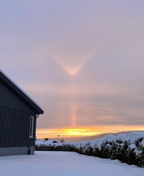 A strange sun and sky situation yesterday anyone know whats going on This is Norway
