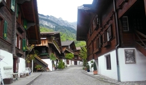 A street in Brienz Switzerland 
