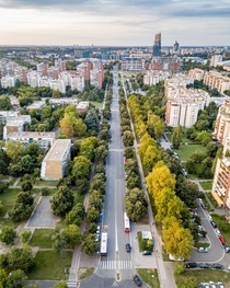 A street in New Belgrade Serbia