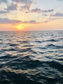 A Sunset on the Gulf of Mexico off of Sarasota FL 