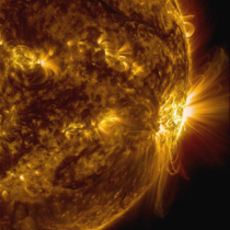 A sunspot which produced these incredible Coronal Loops off the surface of the sun