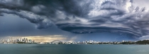 A supercell hanging over Sidney  xpost from rAustraliaPics