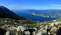 A view over Lago Di Garda Italy from Monte Baldo 