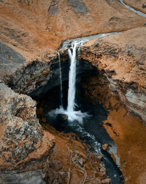 A waterfall in Iceland that you can walk behind  OC by bjarkijohannss