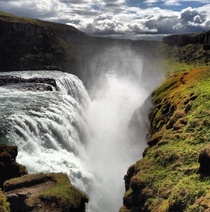 A waterfall in Iceland  x 