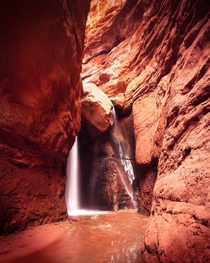 A waterfall tucked in a Utah canyon sure is amazing thing to find  x