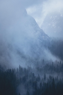 A Winter Storm Passes Through Yosemite in the Morning 