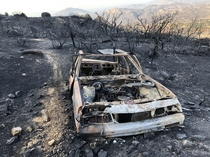 Abandon car found after California Valley fire