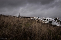 Abandoned airplanes left in a field - Grounded like many other flights these days