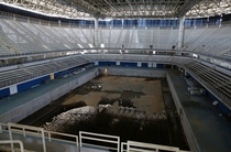 Abandoned aquatic center from the Rio Olympics