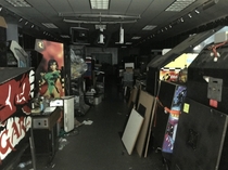Abandoned arcade at an abandoned mall sorry for the low quality image 