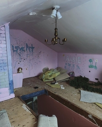 Abandoned attic playroom