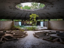 Abandoned bathhouse from soviet era Tskaltubo spa resort Georgia