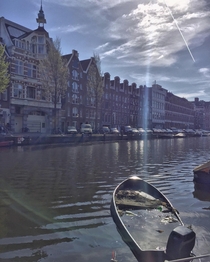 Abandoned boat in Amsterdam