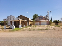Abandoned Boy ScoutsCub Scouts hall next the old service station Floydada Tx