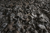 Abandoned breathing masks in Chernobyl Ukraine  by Ano Neemus