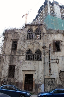 Abandoned building in Beirut Lebanon 