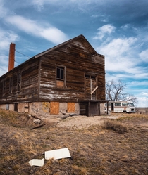 Abandoned building in the ghost town of Keota Colorado 