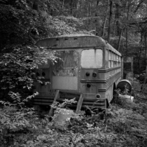 Abandoned bus in Virginias Shenandoah National Park 