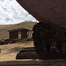 Abandoned cabin somewhere in the Mojave Desert 