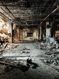 Abandoned car factory in Detroit MI 