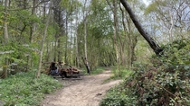 Abandoned car in my local woods Leeds UK 