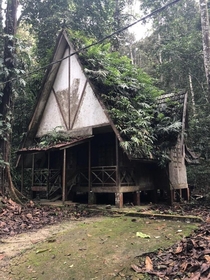 Abandoned chalet at a recreational forest reserve Selangor Malaysia