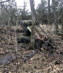 Abandoned Chevy Vega in Iowan woods