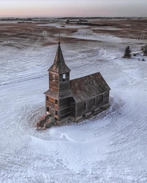 Abandoned church in Saskatchewan Canada