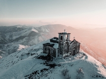 Abandoned church Monte Tobbio Italy