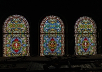 Abandoned church stained glass 