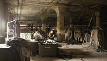 Abandoned clothing factory still filled with clothing in Maryland 