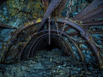 Abandoned coal mine with bow arches OC