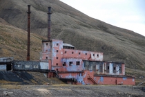 Abandoned coal processing facility in Pyramiden Svalbard 