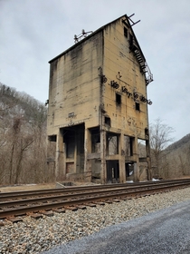 Abandoned Coal Town Train station and bank Very cool stop Thurmond WV USA 